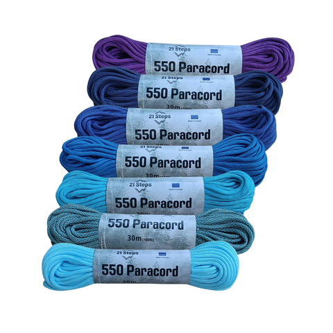 Paracord 550 type lll 100% nylon color AZUL-COYOTE