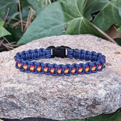 Pulsera paracord España Cobra MINI Azul Marino