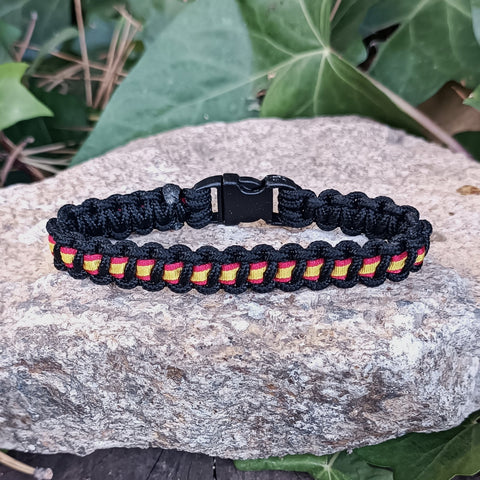 Pulsera paracord España Cobra MINI Negro