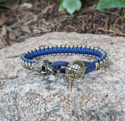 Pulsera ESPARTANO paracord azul Temístocles
