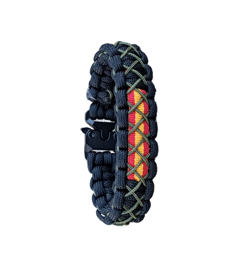 Pulsera Cobra TRENZADA Negro - Verde militar